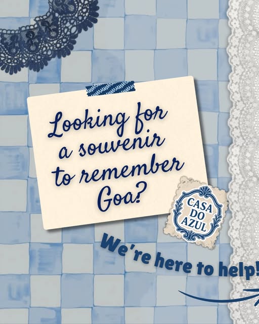Casa do Azul message about souvenirs from Goa